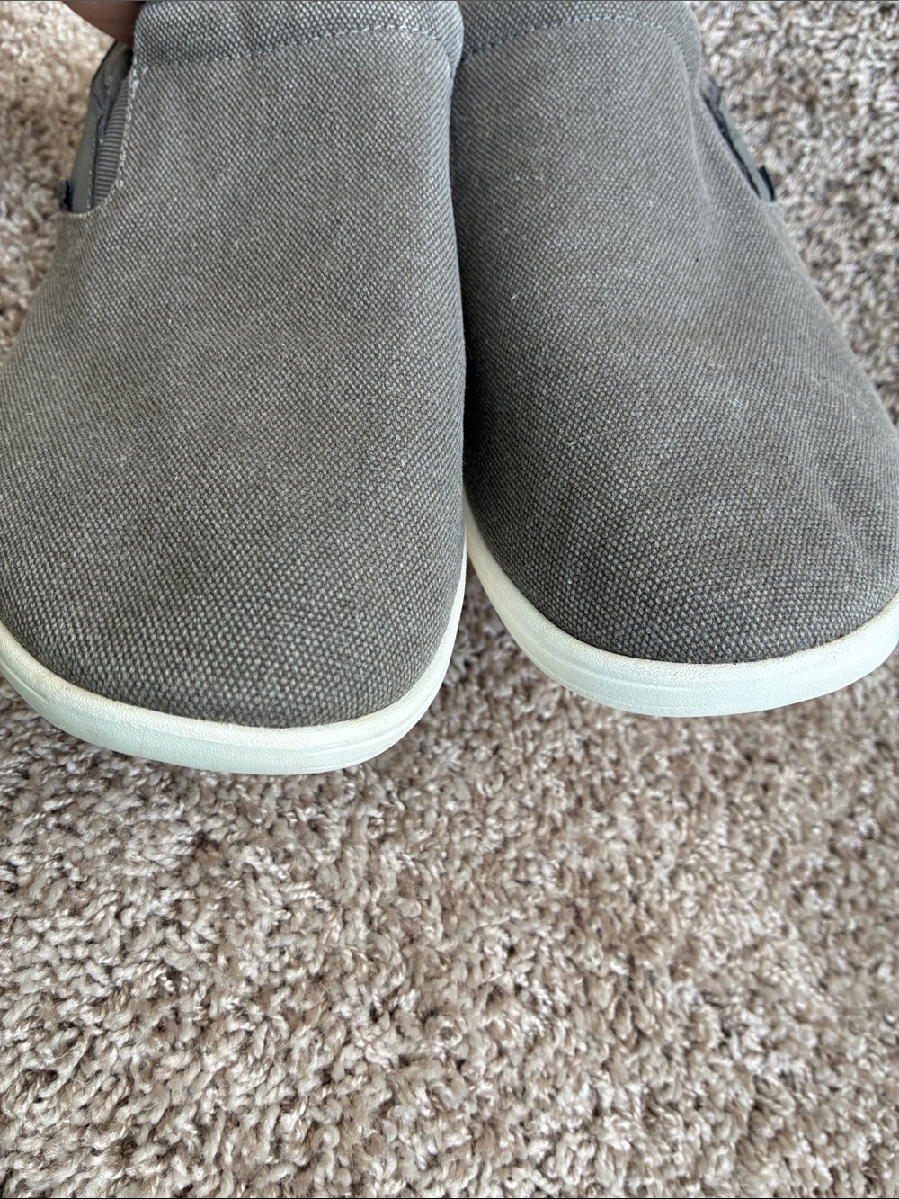 CROCS Men's Reviva Gray Canvas Slip-On Loafers size 11 - Picture 9 of 16